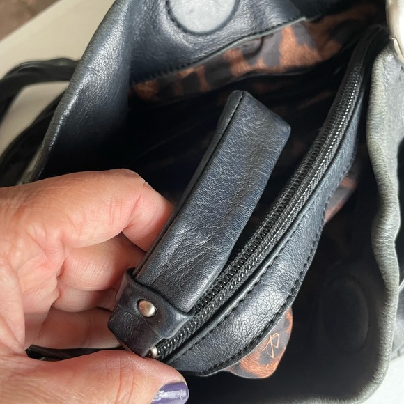 VTG B.Makowsky Black Leather Purse Handbag - Picture 10 of 12